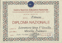 Diploma Istruttore Step CSEN